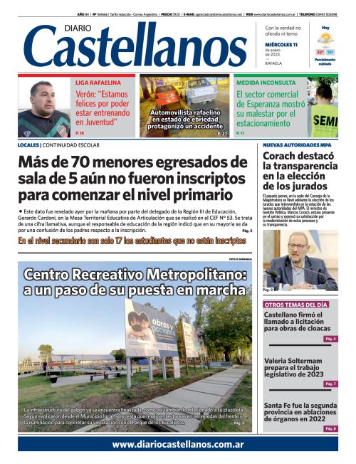 Tapa y diario Castellanos….Informate!!!!!