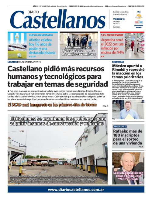 Tapa y diario Castellanos….Informate!!!!