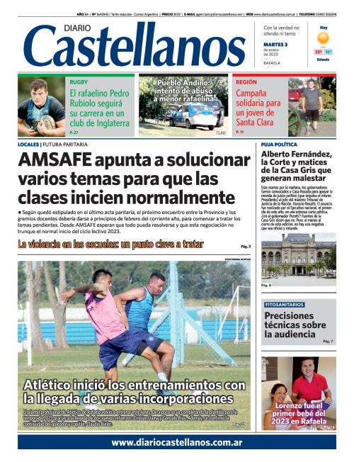 Tapa y diario Castellanos….Informate!!!