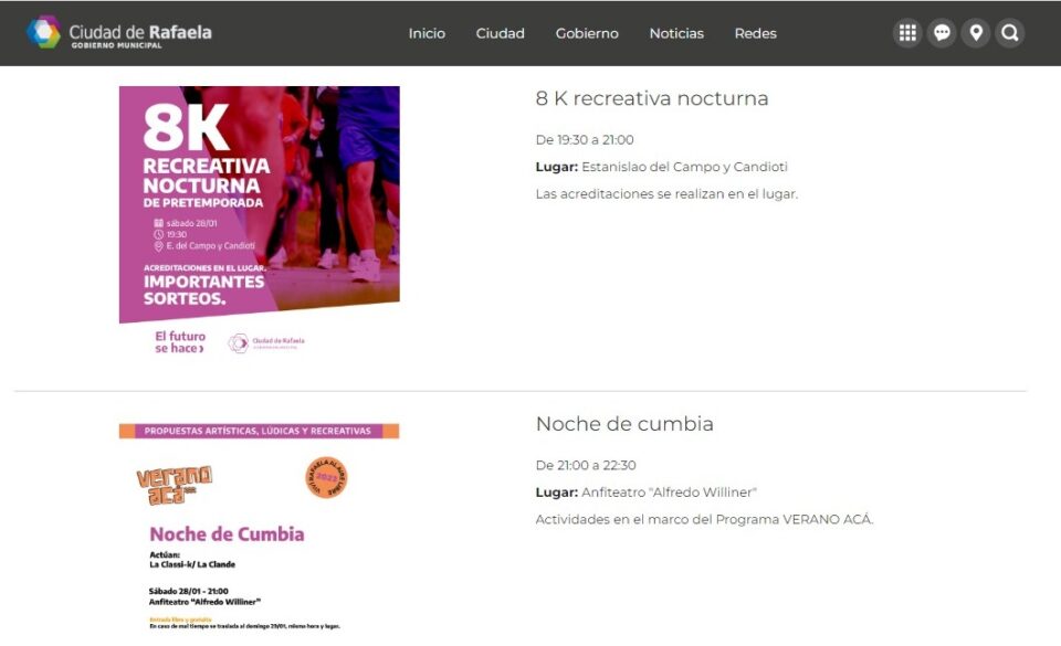“Me lo agendo”: Conocé los eventos de este fin de semana en Rafaela