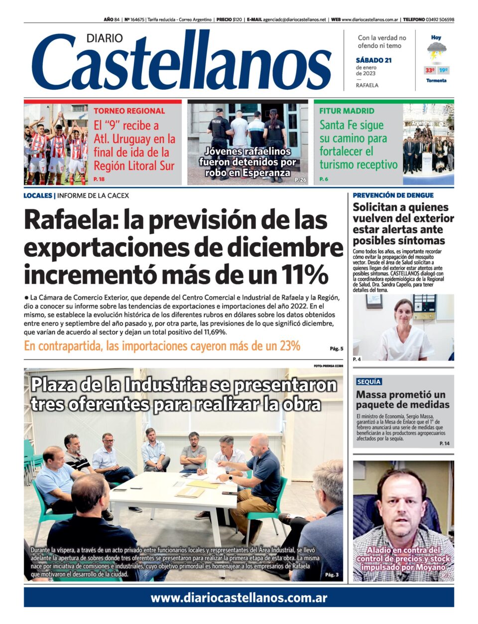 Tapa y diario Castellanos…Informate!!