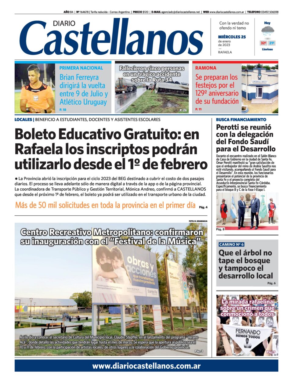 Tapa y diario Castellanos….Informate!!!!