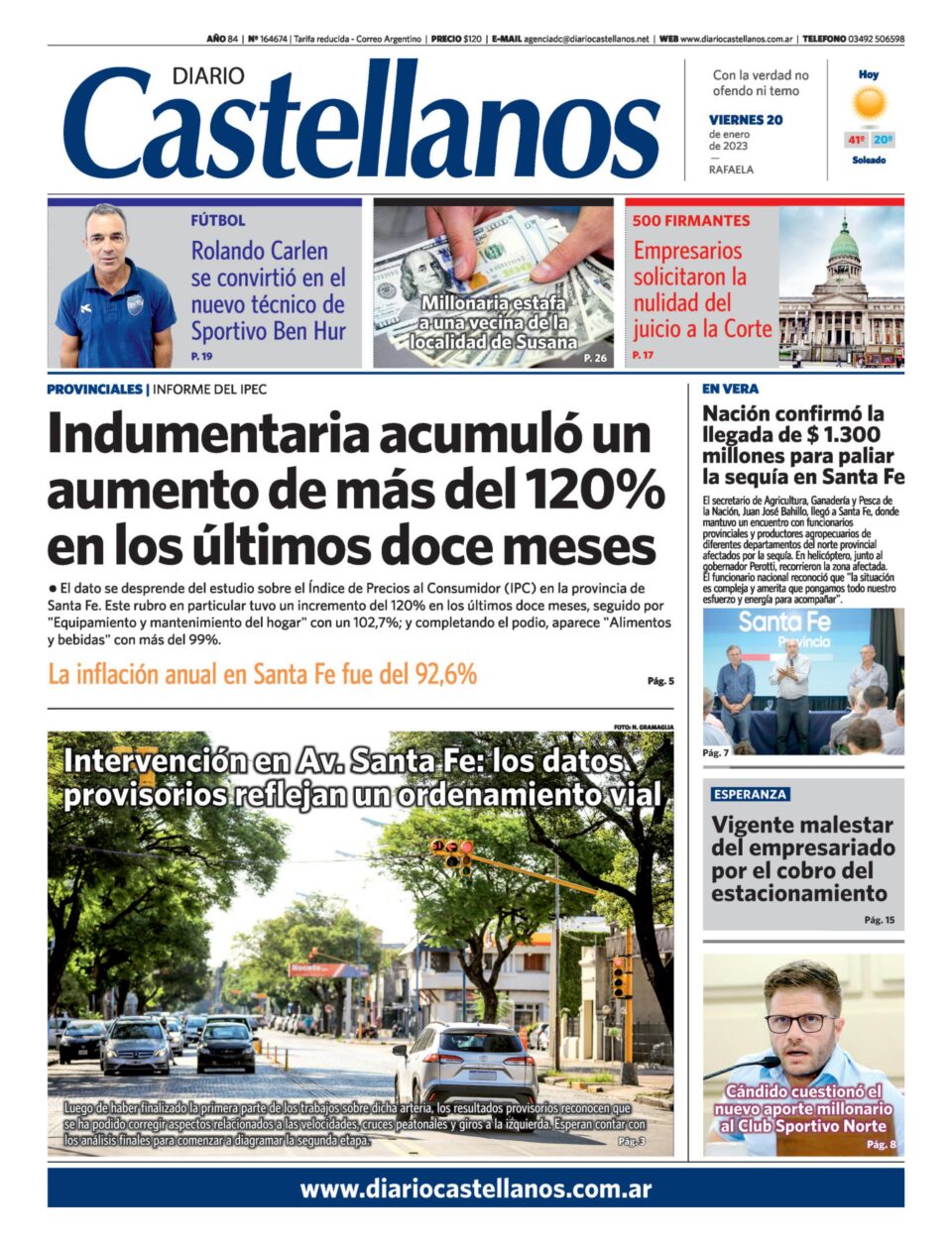 Tapa y diario Castellanos….Informate!!!!