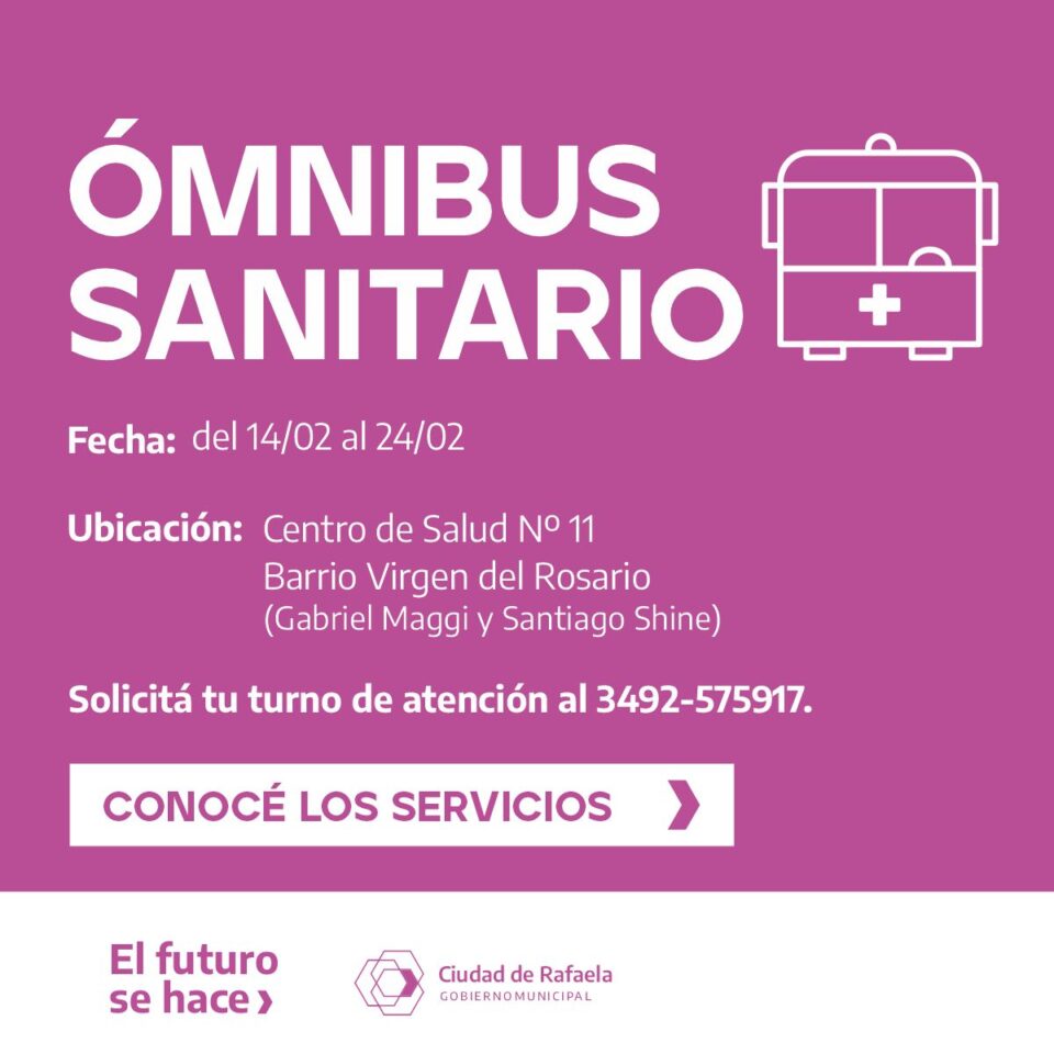El Ómnibus Sanitario vuelve a estar activo este 2023