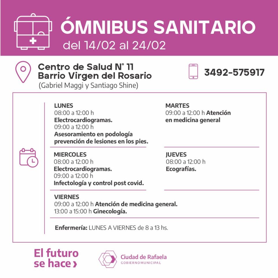 El Ómnibus Sanitario vuelve a estar activo este 2023