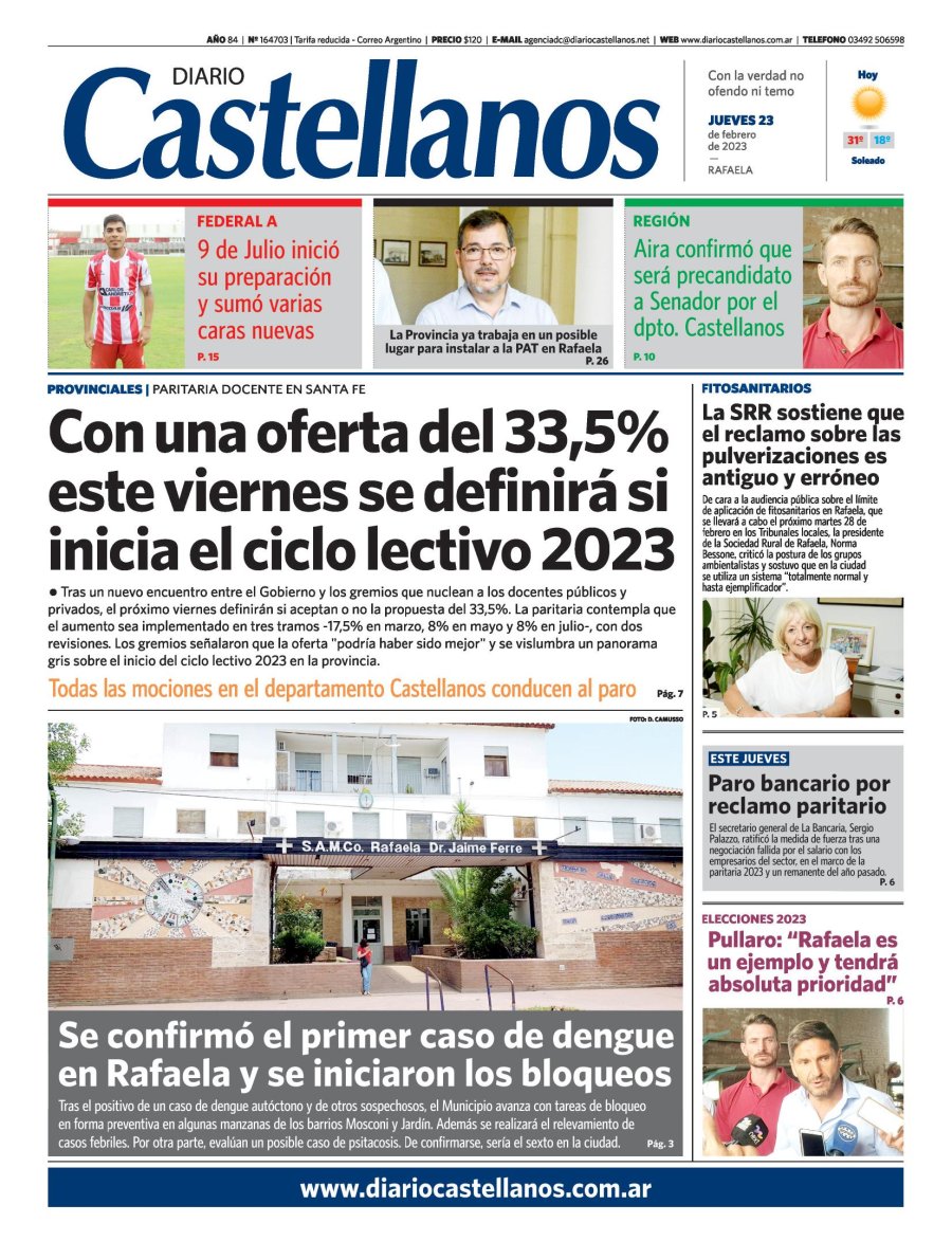 Tapa y diario Castellanos….Informate!!!!
