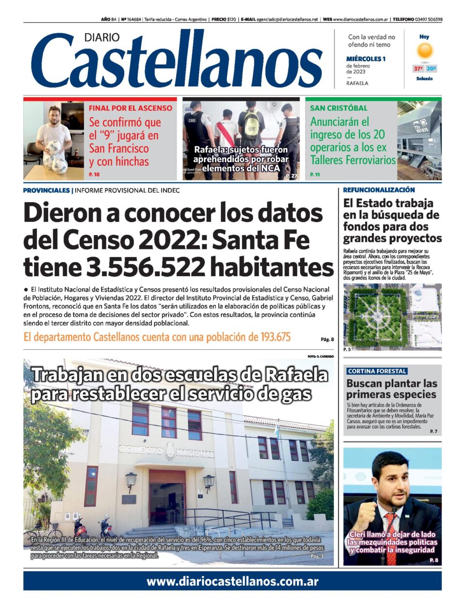 Tapa y diario Castellanos….Informate!!!!