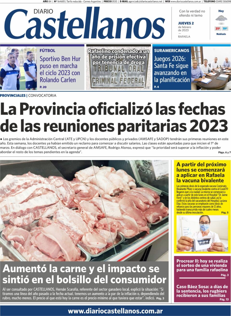 Tapa y diario Castellanos…Informate!!!