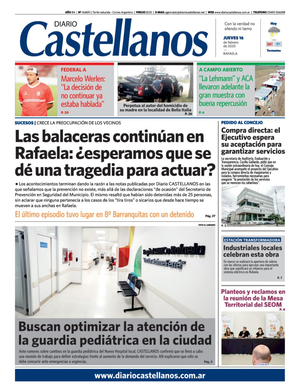 Tapa y diario Castellanos….Informate!!!!