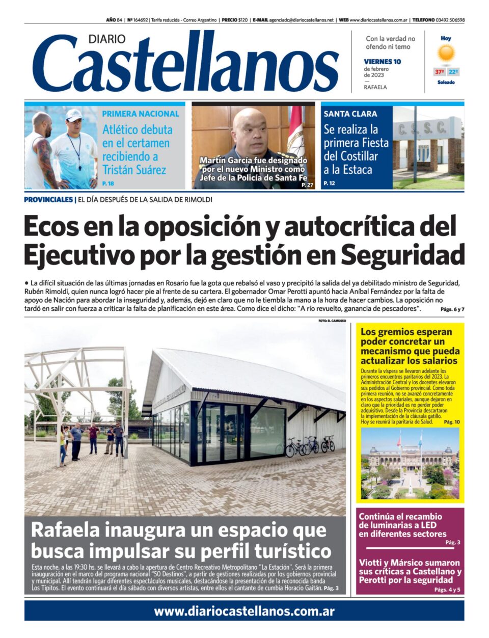 Tapa y diario Castellanos….Informate!!!!!