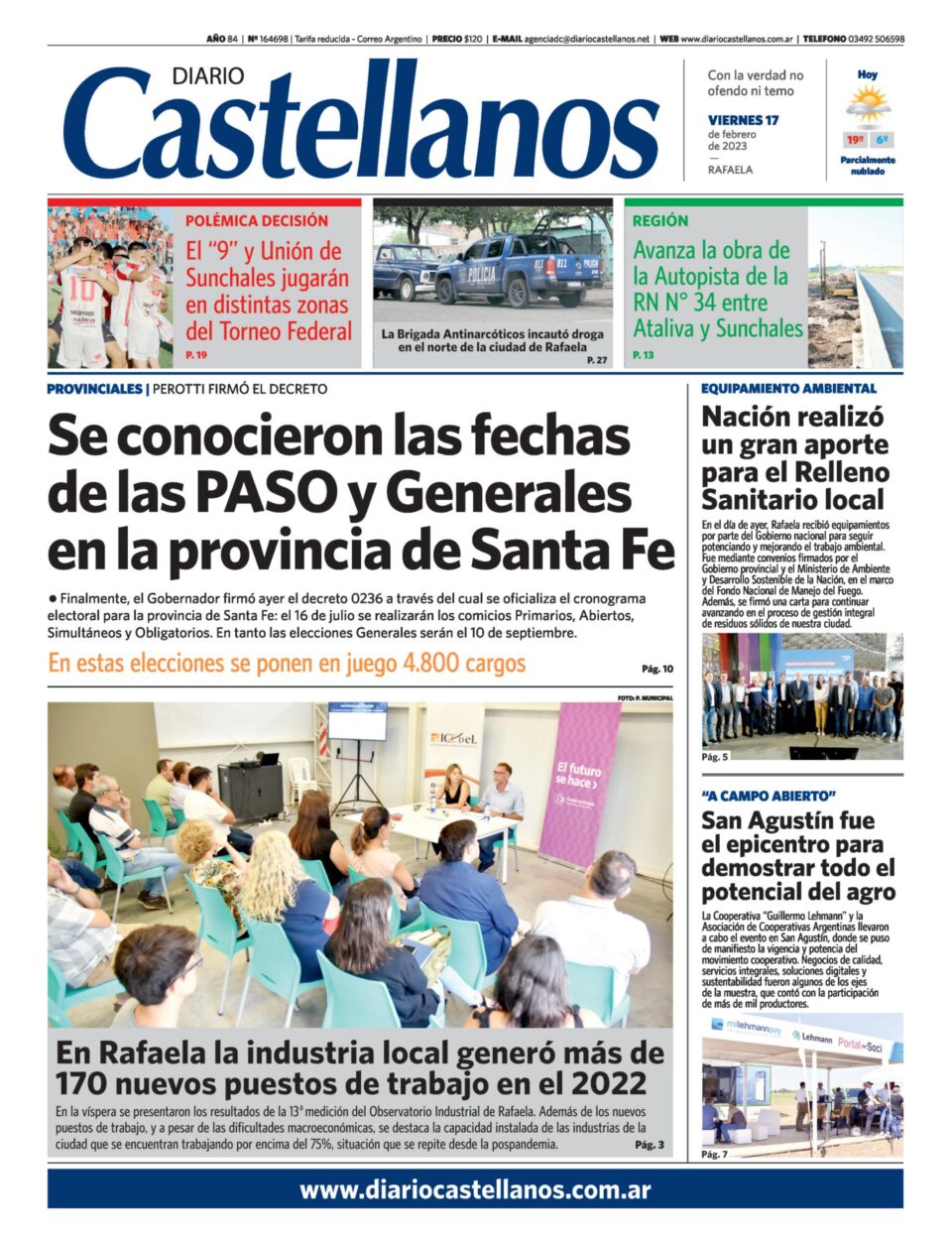 Tapa y diario Castellanos….Informate!!!