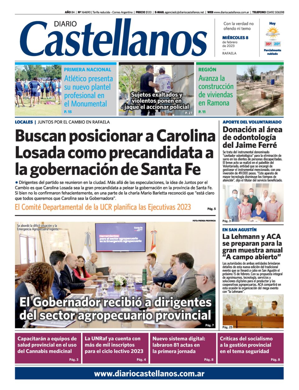 Tapa y diario Castellanos….Informate!!!!