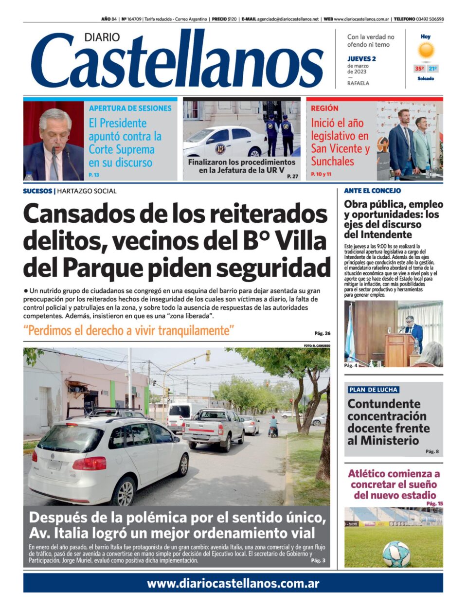 Tapa y diario Castellanos….Informate!!!