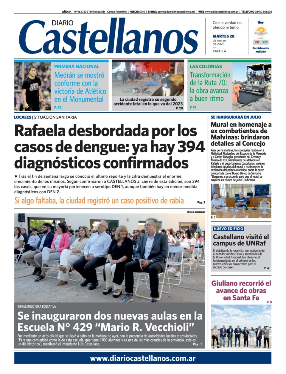 Tapa y diario Castellanos….Informate!!!