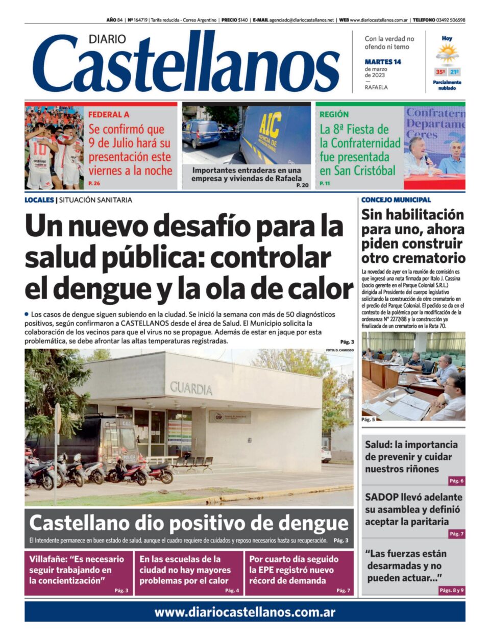 Tapa y diario Castellanos….Informate!!!!