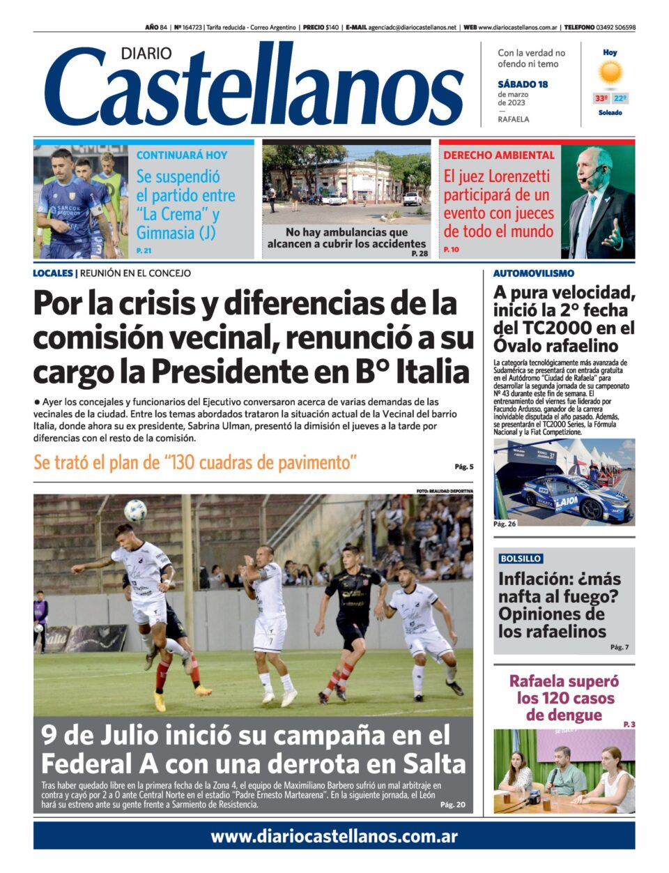 Tapa y diario Castellanos…Informate!!!
