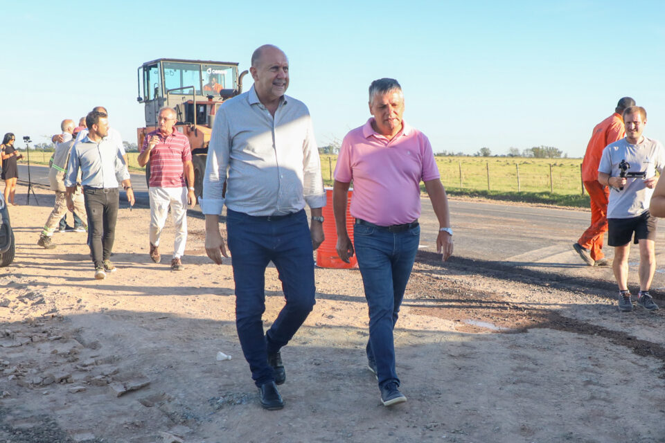Perotti supervisó las obras del proyecto “Ruta provincial 70-Ruta Segura”, en el tramo Santa Fe-Rafaela