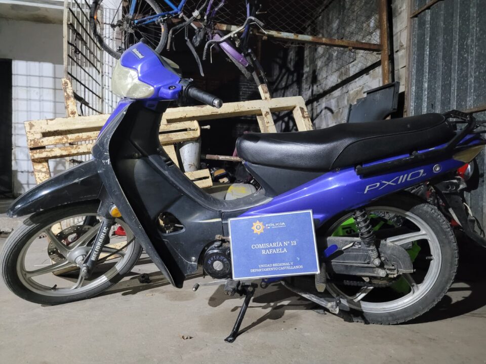 RECUPERARON UNA MOTO ROBADA