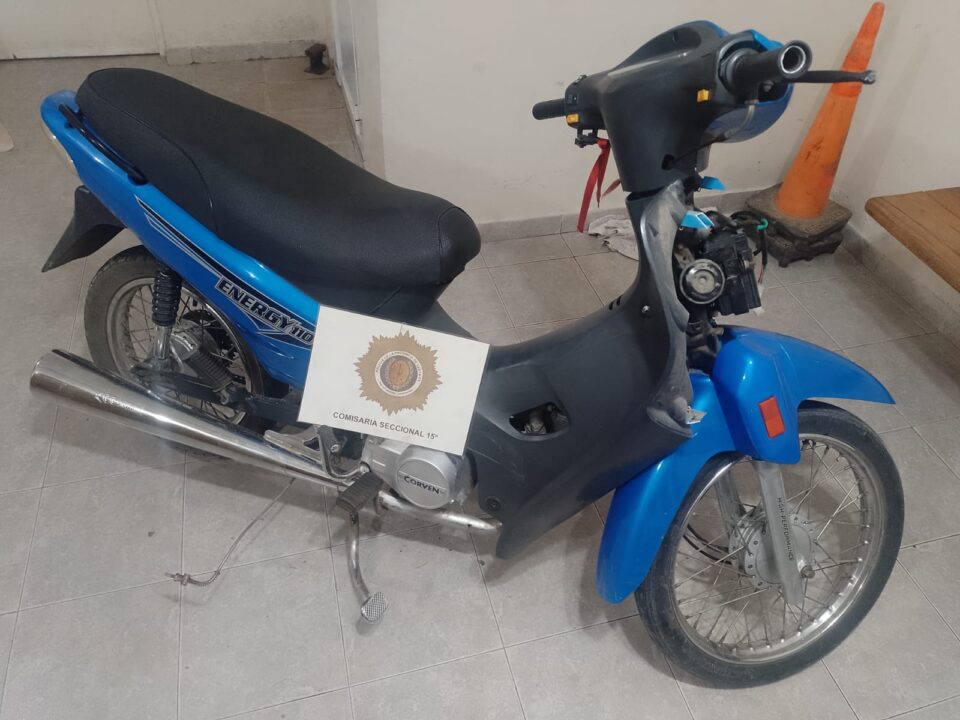 RECUPERARON UNA MOTO ROBADA