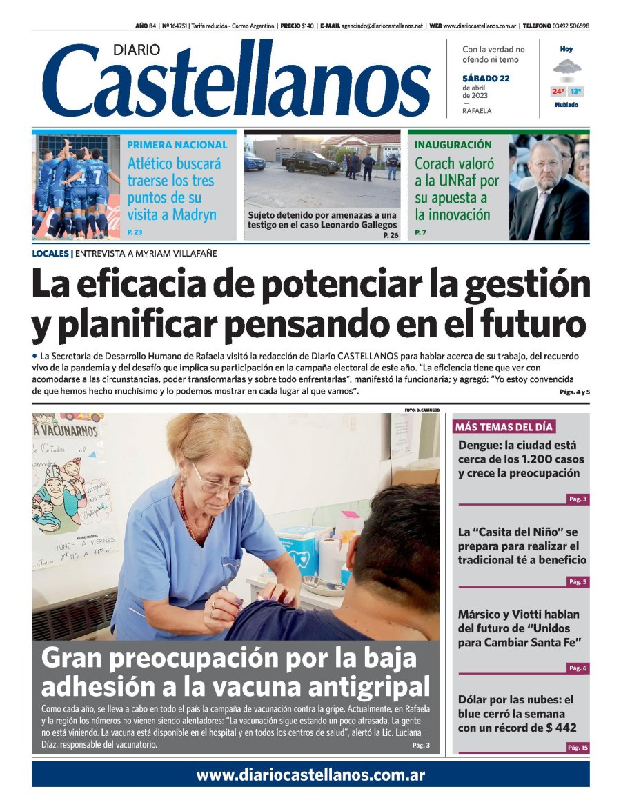 Tapa y diario Castellanos…Informate!!!!