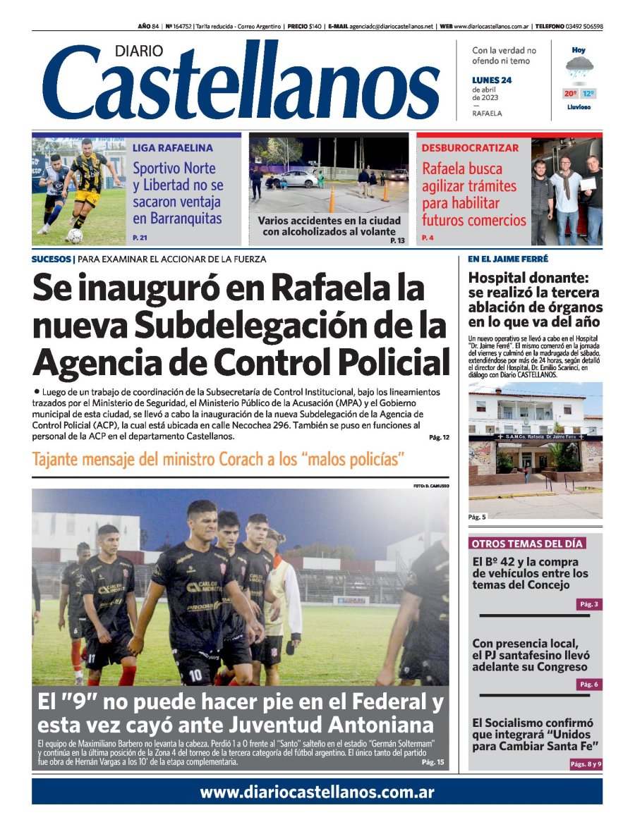 Tapa y diario Castellanos…Informate!!!!