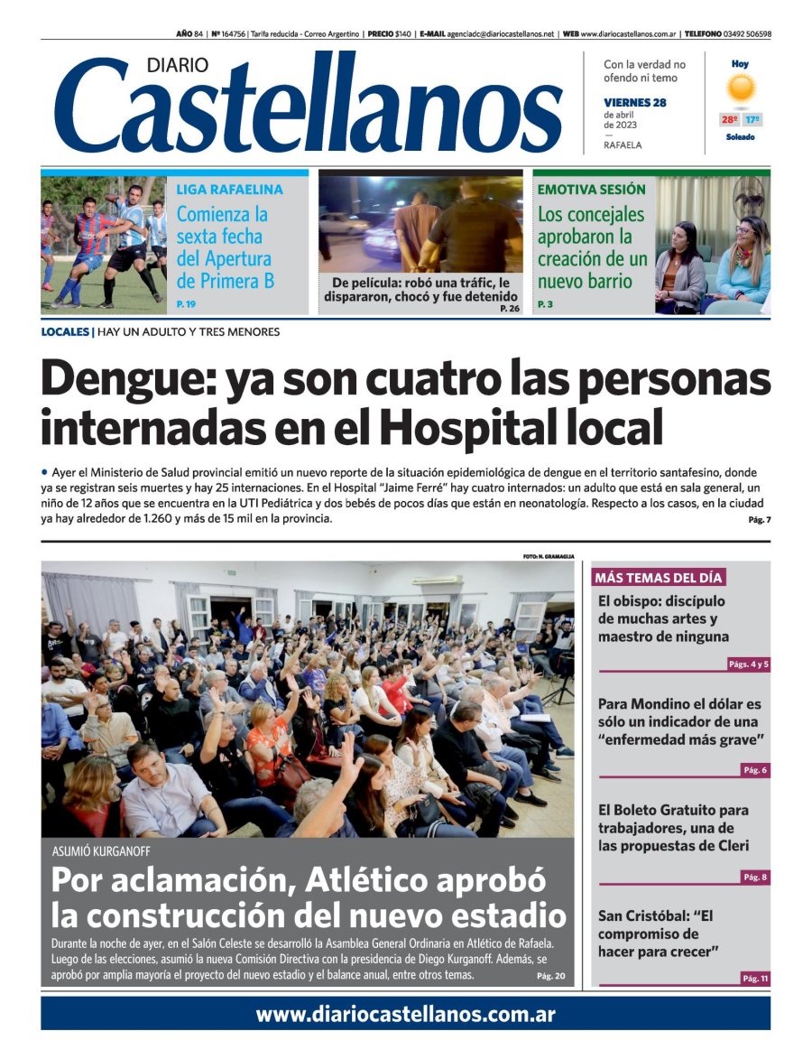 Tapa y diario Castellanos….Informate!!!