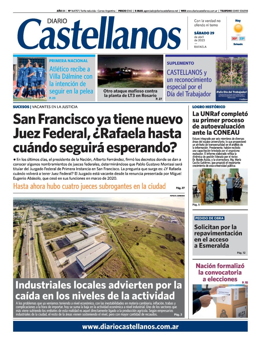 Tapa y diario Castellanos…Informate!!!