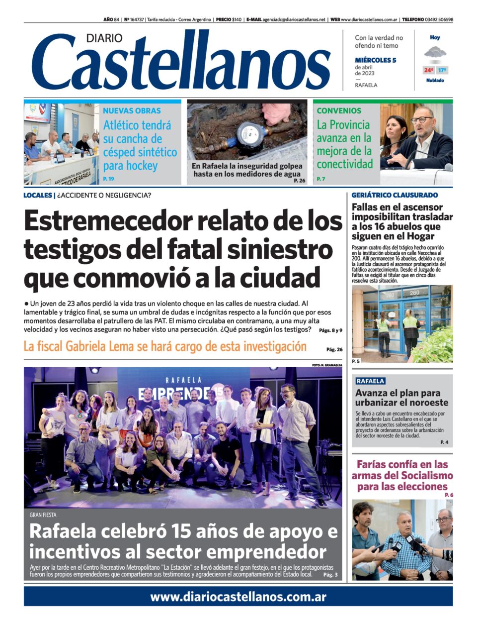 Tapa y diario Castellanos….Informate!!!!!