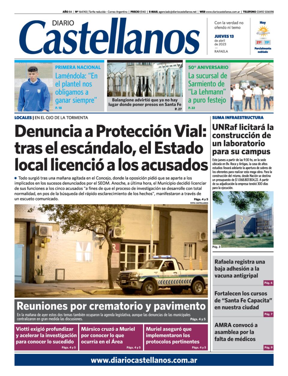 Tapa y diario Castellanos….Informate!!!!