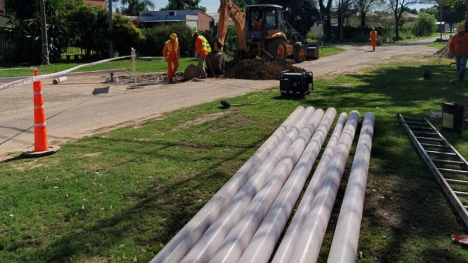 Avanza la obra de redes cloacales para el barrio Brigadier López de Rafaela