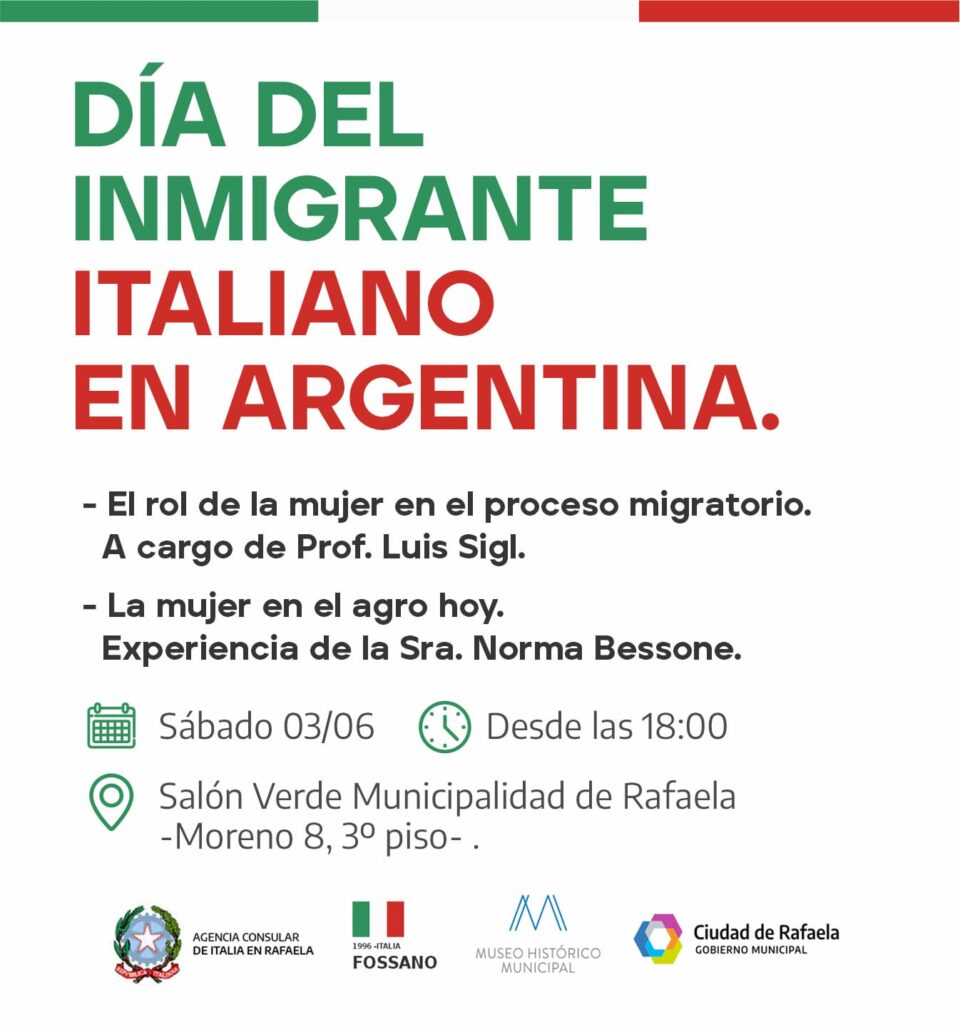 3 de junio: Día del Inmigrante Italiano