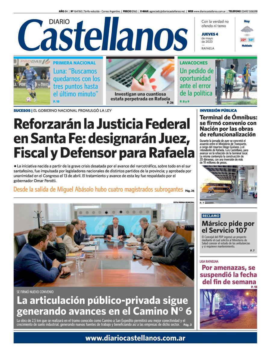 Tapa y diario Castellanos …Informate!!