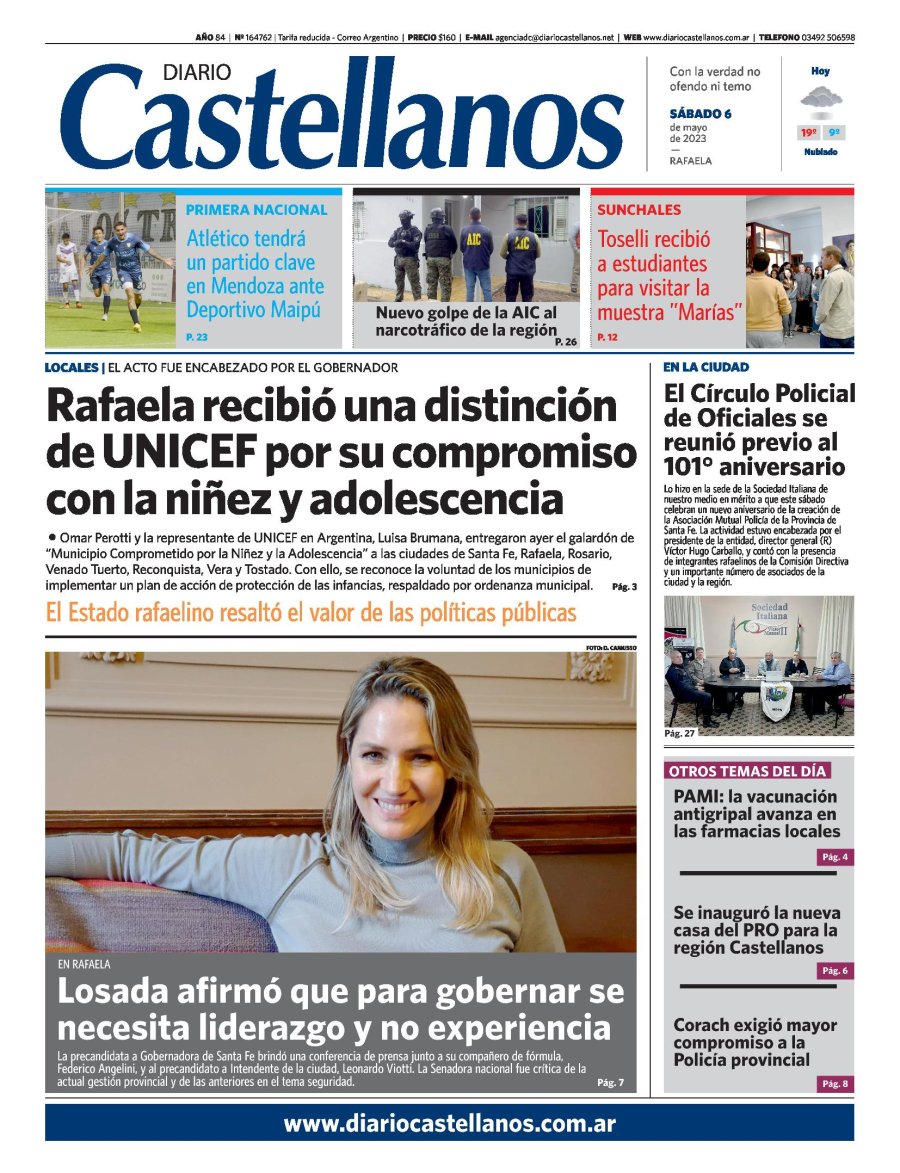 Tapa y diario Castellanos….Informate!!!!