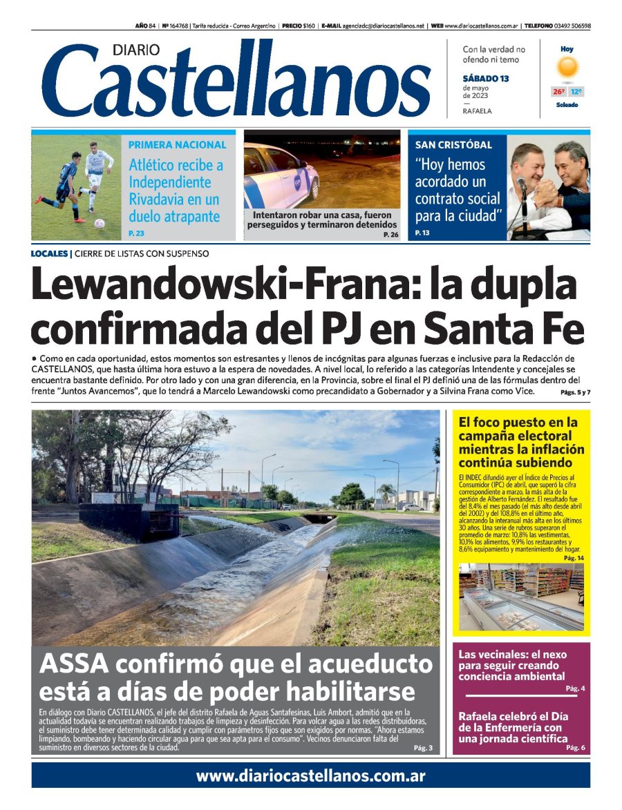 Tapa y diario Castellanos….Informate!!!!