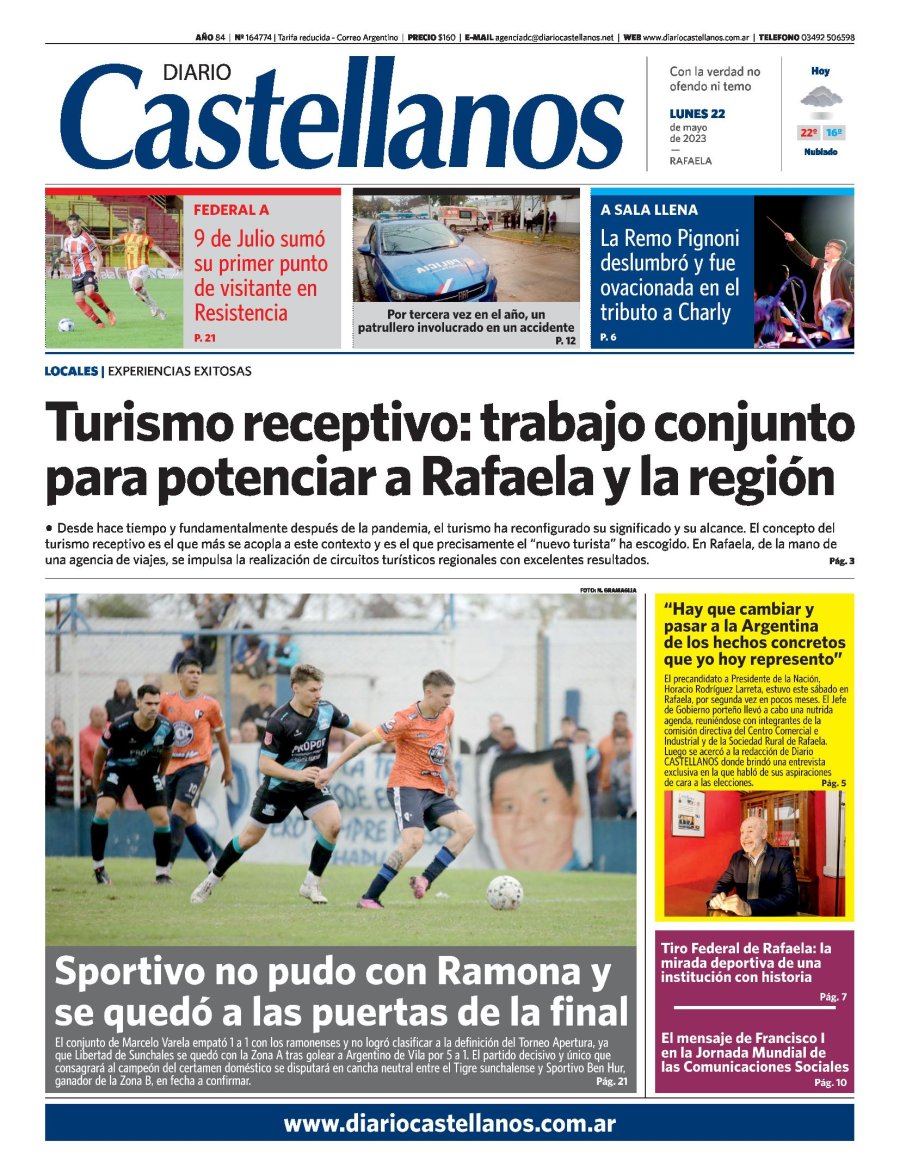 Tapa y diario Castellanos…Informate!!!
