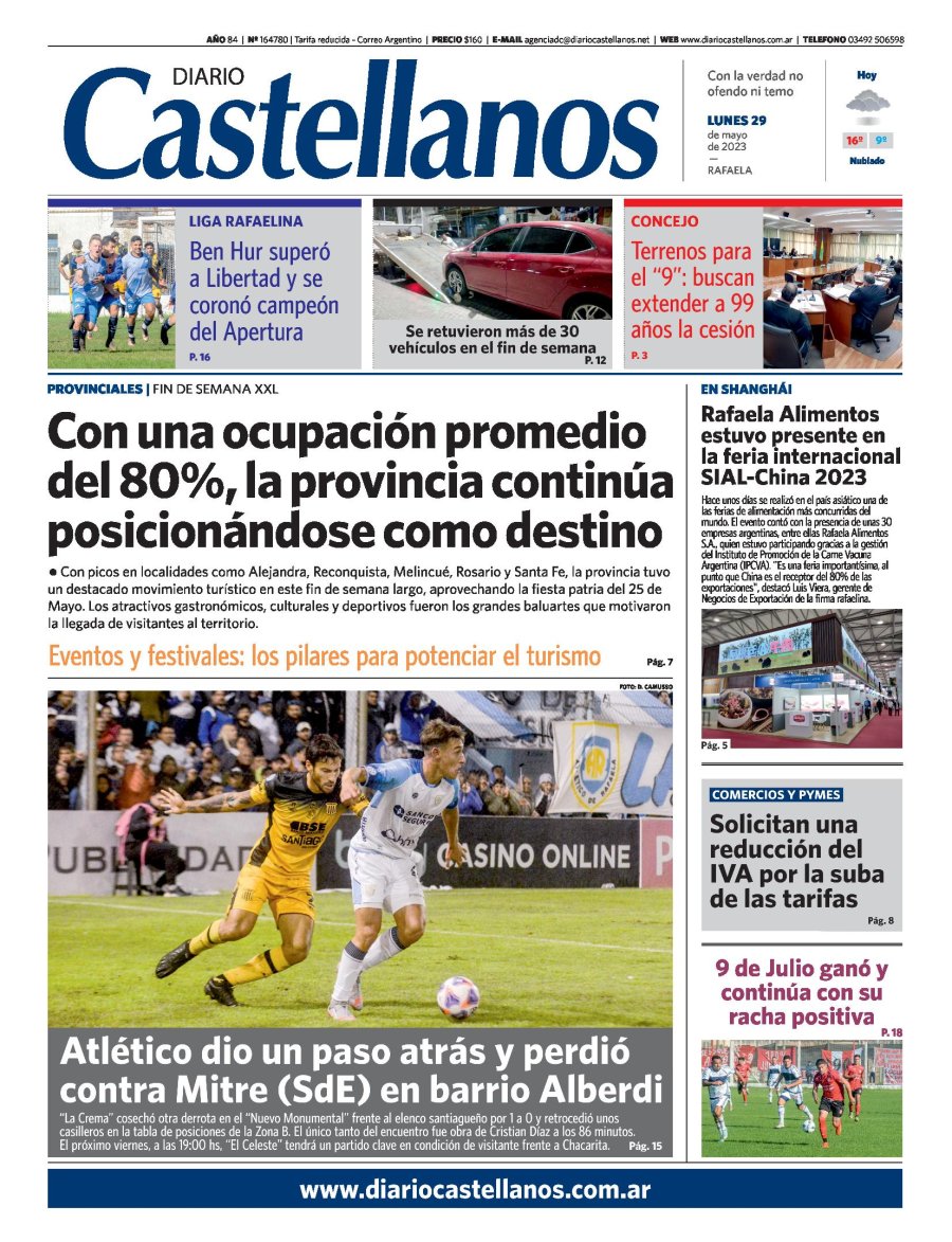 Tapa y diario Castellanos….Informate!!!