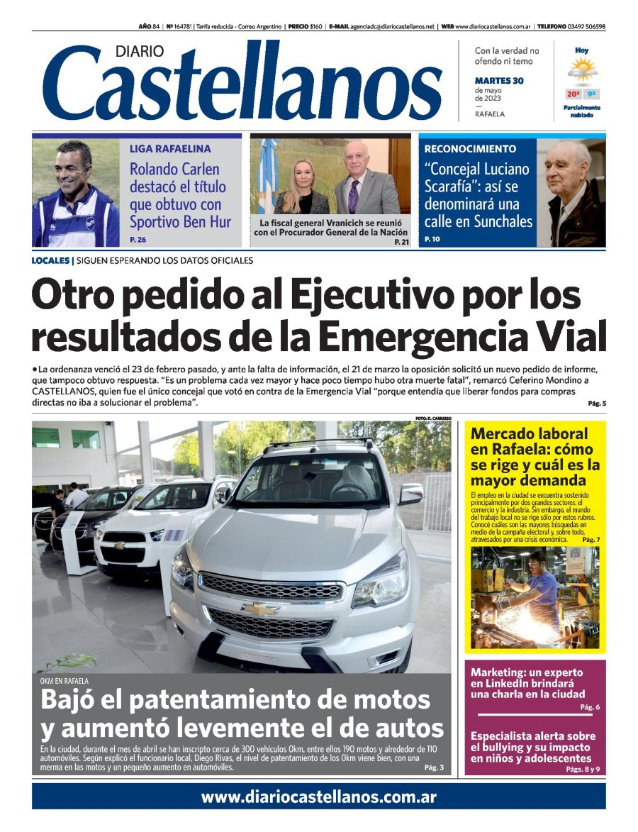 Tapa y diario Castellanos….Informate!!!