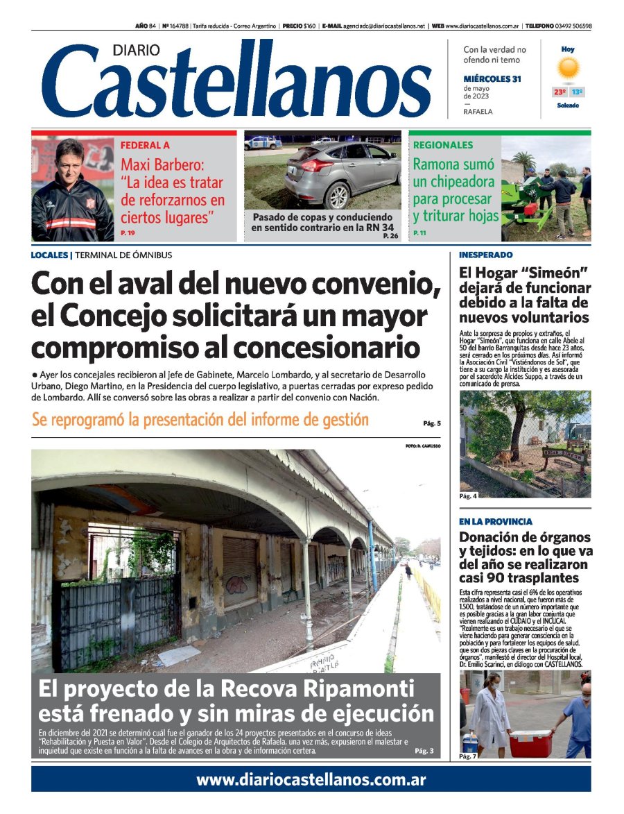 Tapa y diario Castellanos….Informate!!!!