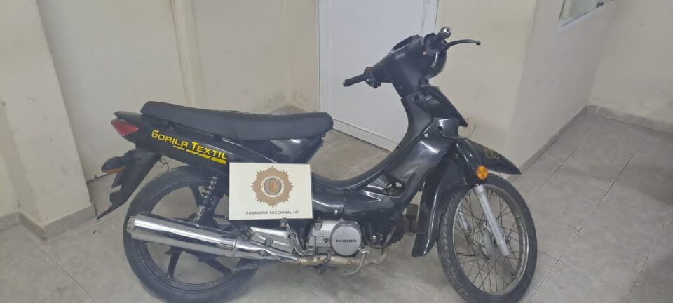 RECUPERARON UNA MOTO ROBADA
