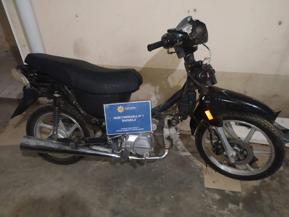 RECUPERARON UNA MOTO ROBADA
