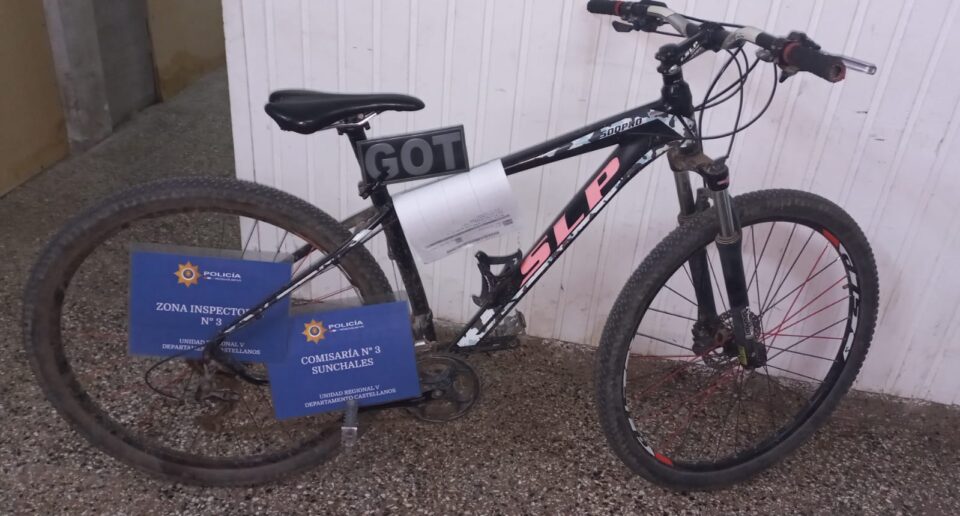 SECUESTRO DE UNA BICICLETA