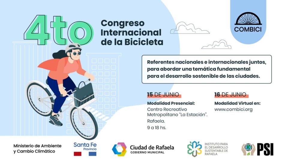 Inscripciones abiertas para el Congreso de la Bicicleta en Rafaela