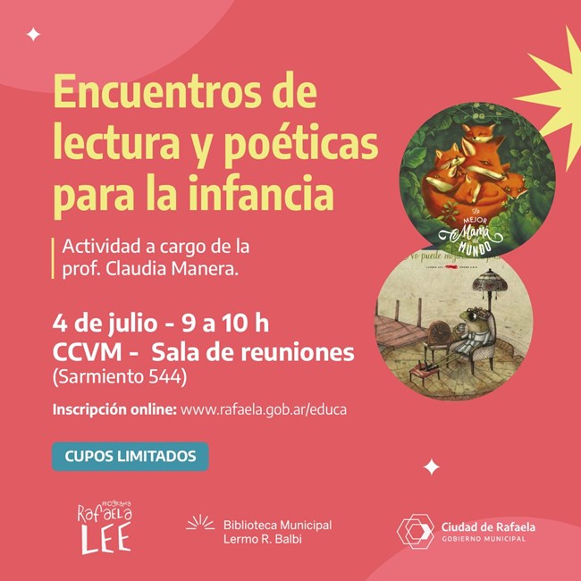 Julio: Encuentro de lectura y poéticas para las infancias