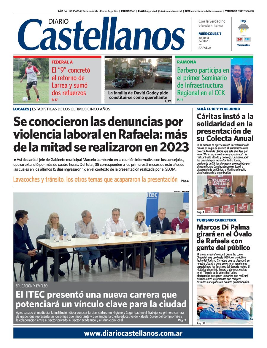 Tapa y diario Castellanos…Informate!!!!