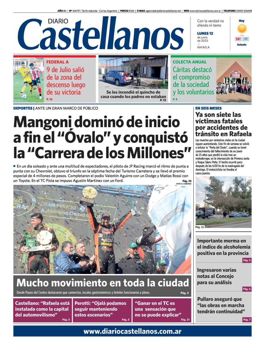Tapa y diario Castellanos…Informate!!!