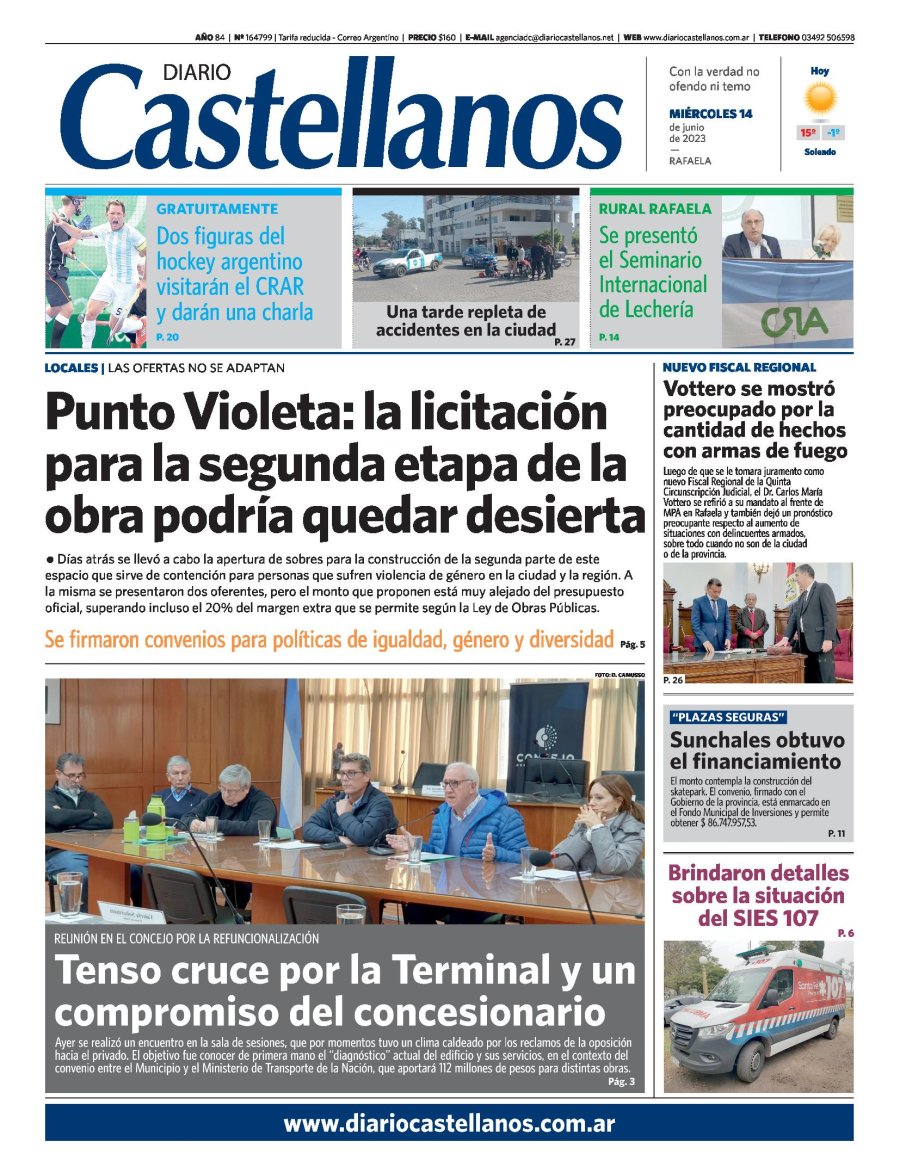 Tapa y diario Castellanos….Informate!!