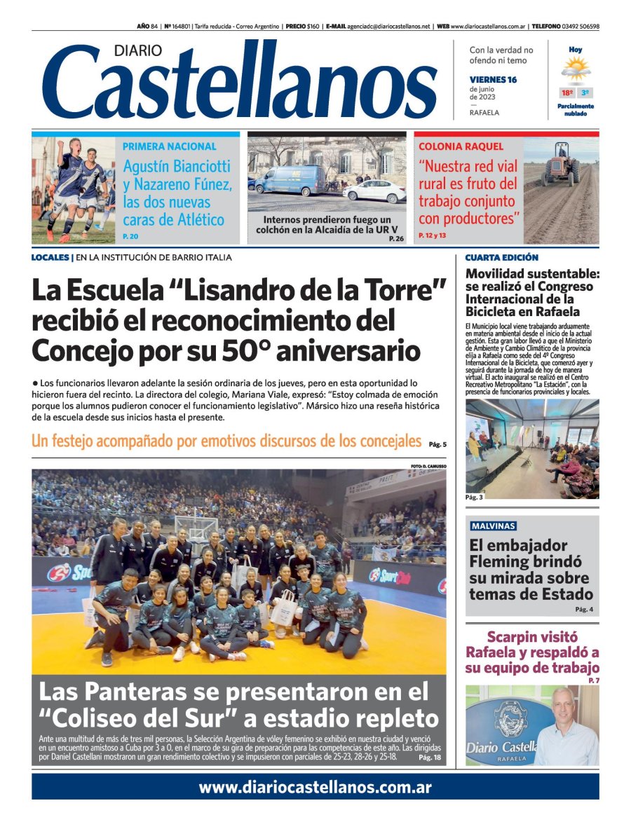 Tapa y diario Castellanos….Informate!!!