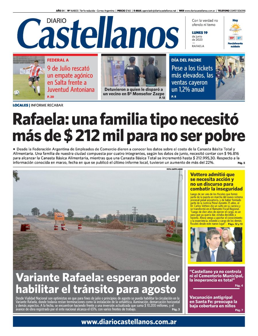 Tapa y diario Castellanos…..Informate!!!