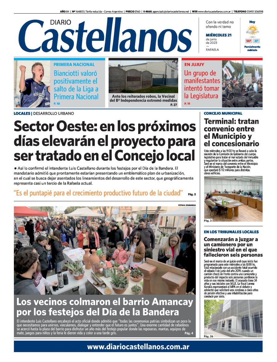 Tapa y diario Castellanos…Informate!!!