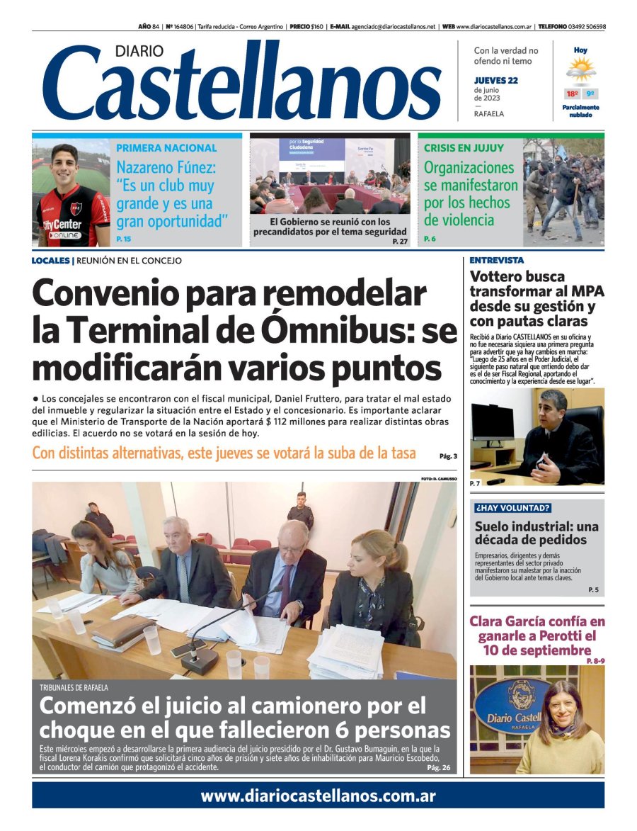 Tapa y diario Castellanos…Informate!!!